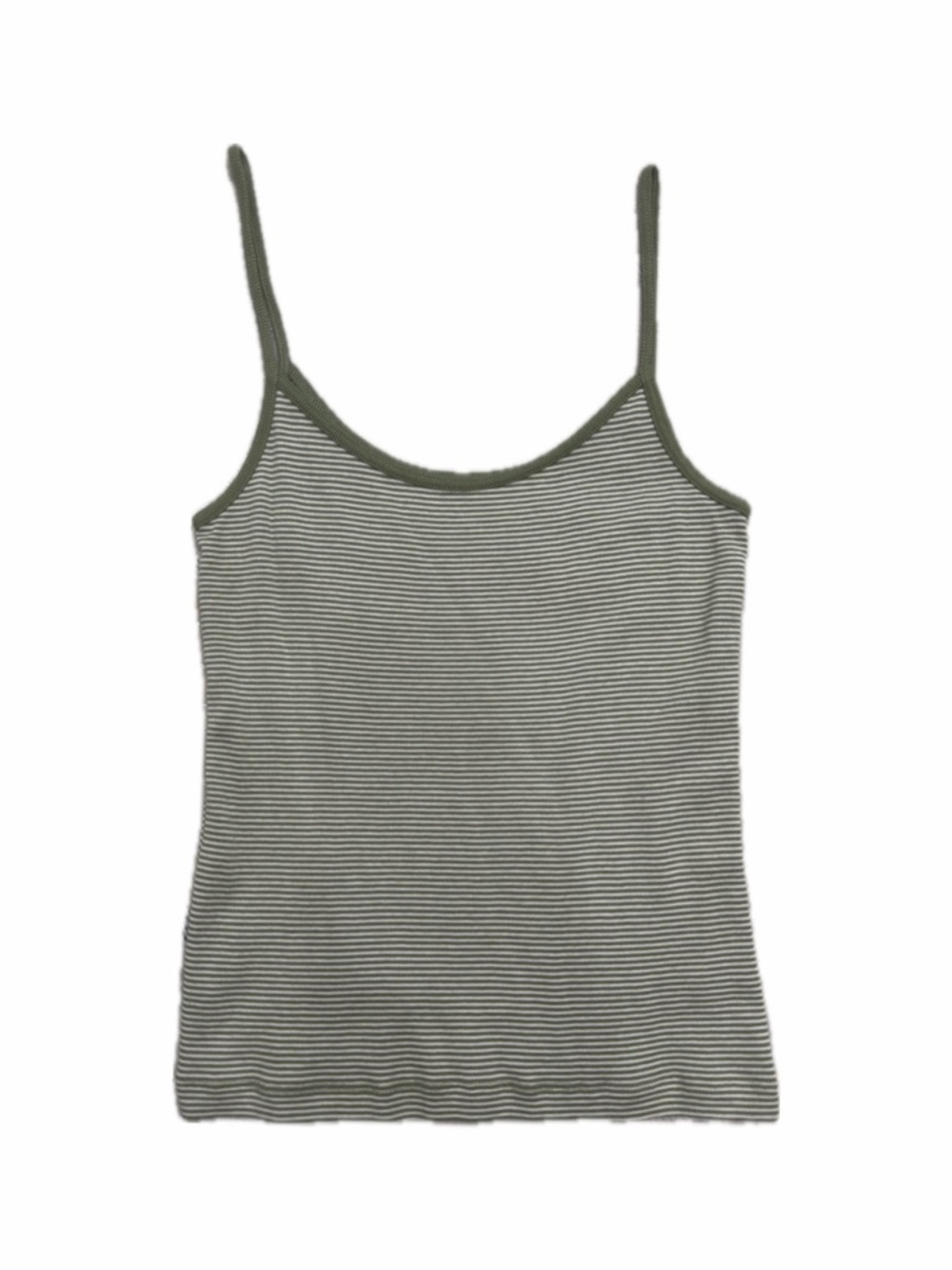 Brandy Striped Green Tank Top